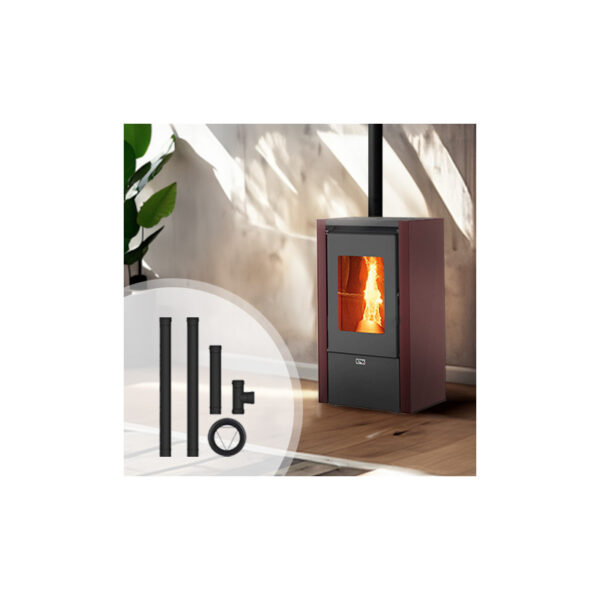 Pack poêle à granulés Mignon + Kit d'installation sortie arrière 6 kw